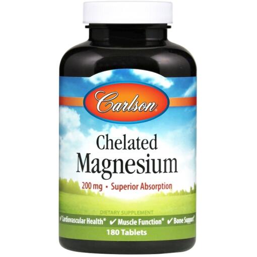 Carlson Labs - Chelated Magnesium 180 tablets