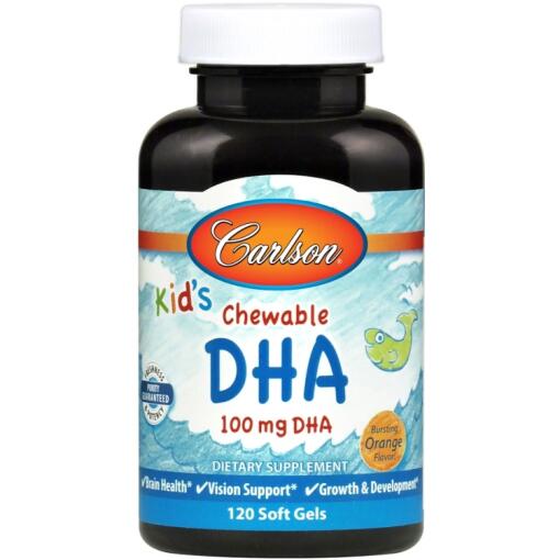 Carlson Labs - Kid's Chewable DHA 100mg Orange - 120 softgels