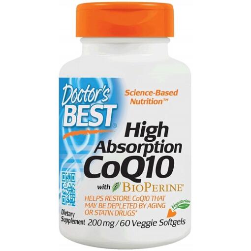 Doctor's Best - High Absorption CoQ10 with BioPerine 200mg - 60 veggie softgels