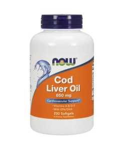 NOW Foods - Cod Liver Oil 650mg - 250 softgels