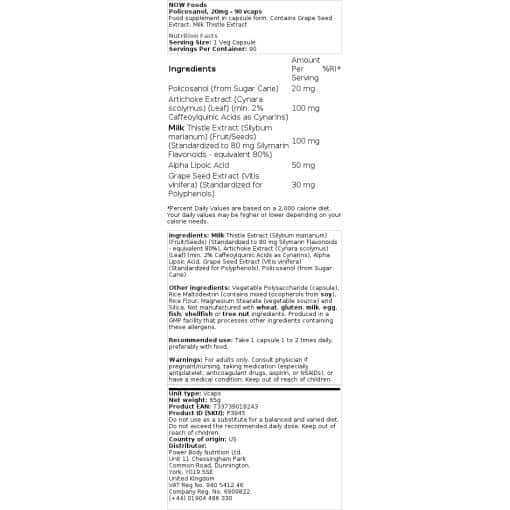 Policosanol, 20 mg - 90 rastlinné kapsule – Obrázok 2