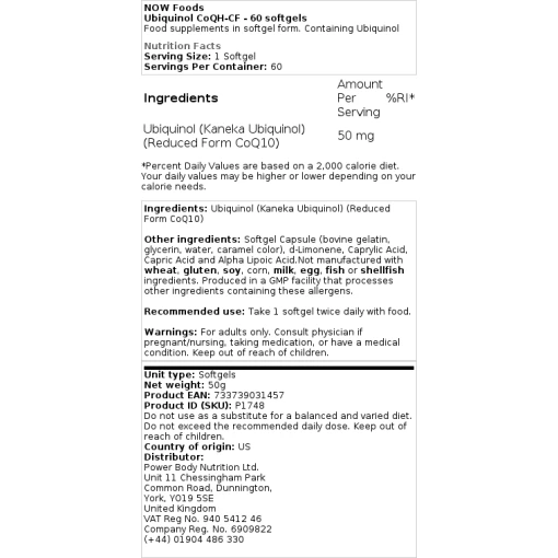 Ubiquinol CoQH-CF - 60 mäkkých kapsúl – Obrázok 2
