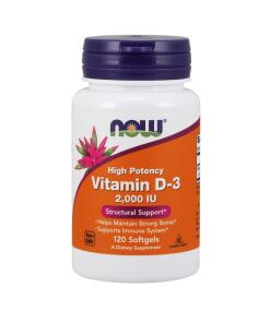 NOW Foods - Vitamin D-3 2000 IU - 120 softgels