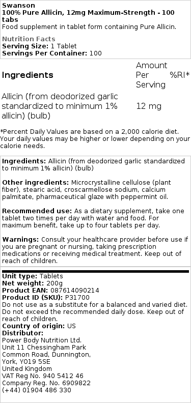Allicín z cesnaku - 100 tabliet – Obrázok 2