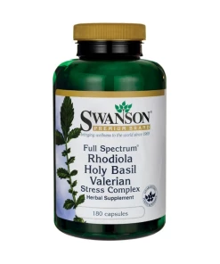 Swanson - Full Spectrum Rhodiola Holy Basil Valerian Stress Complex 180 caps