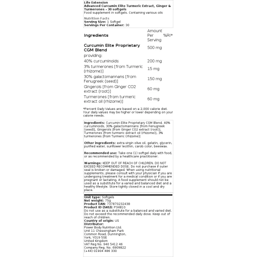 Life Extension - Advanced Curcumin Elite Turmeric Extract