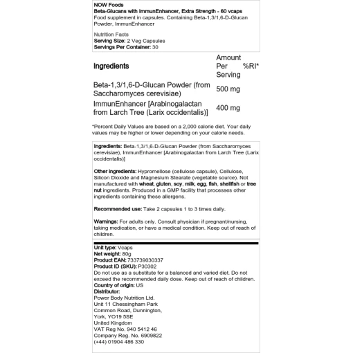 NOW Foods - Beta-Glucans with ImmunEnhancer