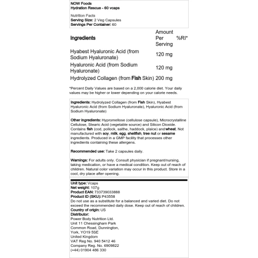 NOW Foods - Hydration Rescue - 60 vcaps