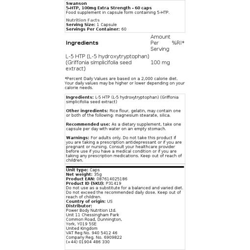 Swanson - 5-HTP