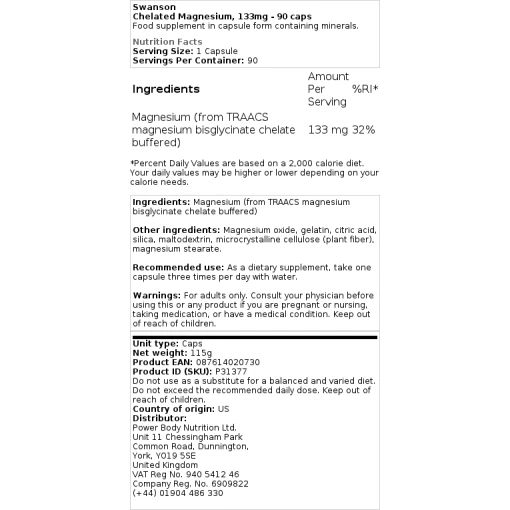 Swanson - Albion Magnesium