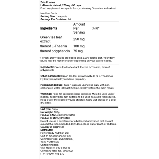 Zein Pharma - L-Theanin Natural