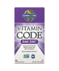 Vitamínový kód Raw Zinok - 60 vegánskych kapsúl