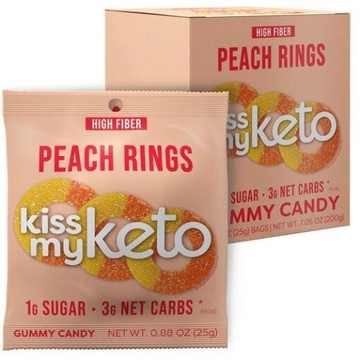 Peach Rings Keto Gummies - 8 x 25g