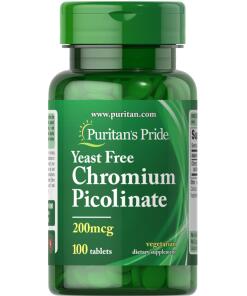 Puritan's Pride - Chrom pikolinát, 200 mcg - 100 tabliet