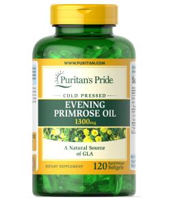 Puritan's Pride - Olej z večernice, 1300 mg - 120 mäkkých želatínových kapsúl