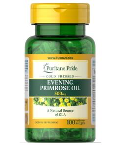 Puritan's Pride - Olej z večernice, 500 mg - 100 mäkkých želatínových kapsúl