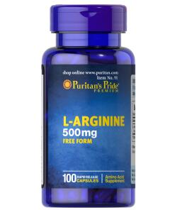 Puritan's Pride - L-Arginín, 500 mg - 100 kapsúl