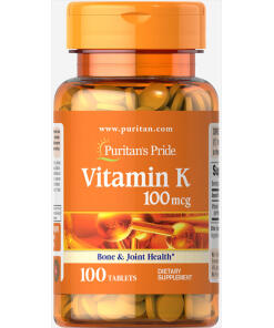 Puritan's Pride - Vitamín K, 100 mcg - 100 tabliet