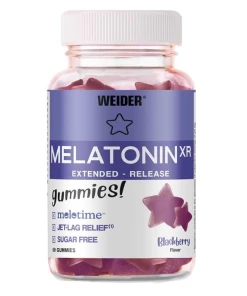 Weider - Melatonín XR, čierna ríbezľa - 60 želatínových cukríkov