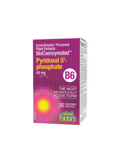 Natural Factors - Bioenzymovaný pyridoxal 5-fosfát B6 50 MG (30 rastlinných kapsúl)