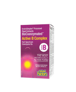 Natural Factors - Biokoencymovaný aktívny B-komplex Natural Factors (120 kapsúl)