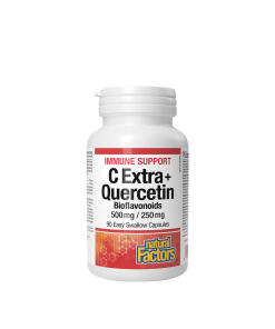 Natural Factors - Natural Factors C Extra + Bioflavonoidy kvercetín 500 mg/250 mg (90 kapsúl)