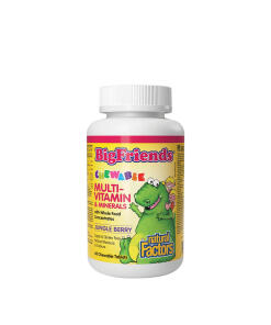 Natural Factors - Žuvacie multivitamíny a minerály s koncentrátmi z celých potravín (90 žuvacích tabliet, džungľové bobule)