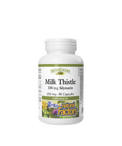 Natural Factors - Ostropestrec mariánsky 250 mg/150 mg silymarín (90 kapsúl)