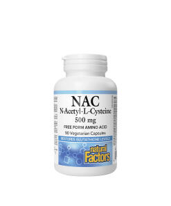 Natural Factors - N-acetyl-L-cysteín, aminokyselina 500 mg (90 kapsúl)