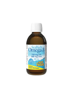 Natural Factors Omega-3 s D3 750 mg EPA/500 mg DHA (200 ml, citrón)