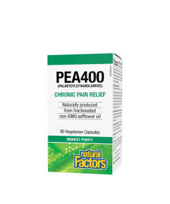 Natural Factors - PEA400 Palmitoyletanolamid (90 rastlinných kapsúl)