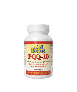 Natural Factors - Natural Factors PQQ-10 PQQ 20 mg - Koenzým Q10 200 mg (60 mäkkých kapsúl)