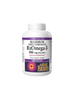 Natural Factors RxOmega-3 Maximum Triple Strength 900 mg (150 mäkkých kapsúl)