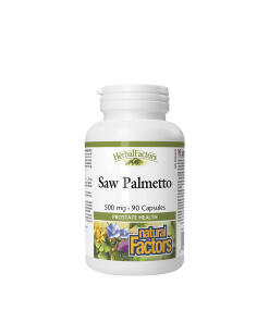 Natural Factors Pílulky z pílky palmetové 500 mg (90 kapsúl)