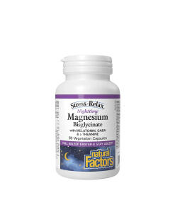 Natural Factors - Natural Factors Stress-Relax Nočný horčík bisglycinát (90 kapsúl)