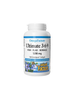 Natural Factors Ultimate 3-6-9 – 1200 mg (90 mäkkých kapsúl)