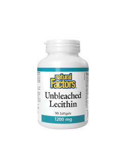 Natural Factors Nebielený lecitín 1200 mg (90 mäkkých kapsúl)