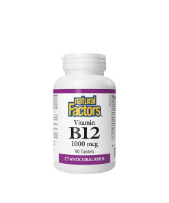 Natural Factors - Vitamín B12 1000 mcg (90 tabliet) Natural Factors