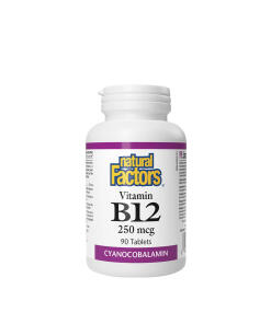 Natural Factors Vitamín B12 250 mcg (90 tabliet)