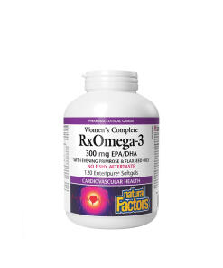 Natural Factors Komplexné RxOmega-3 pre ženy 300 mg EPA/DHA (120 mäkkých kapsúl)