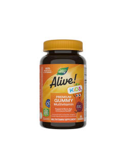 Nature's Way - Alive!® Premium Multivitamínové Gumové Cukríky pre Deti (90 gumených cukríkov, čerešňa, pomaranč & hrozno)