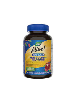 Nature's Way - Alive!® Multivitamínové gumové cukríky pre mužov bez cukru (50 gumených cukríkov)