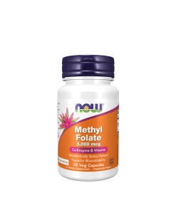 NOW Foods - Metylfolát 5000 mcg (50 rastlinných kapsúl)