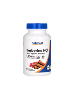 Nutricost - Berberín HCl so škoricou cejlónskou (120 kapsúl)