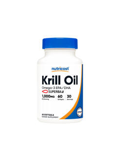 Nutricost - Komplex z oleja z kryla 1000 mg (60 mäkkých kapsúl)