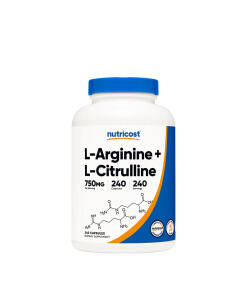 Nutricost - Komplex L-Arginín L-Citrulín v kapsulách (240 kapsúl)