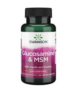 Swanson - Glukozamín + MSM, 60 kapsúl