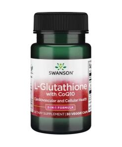 Swanson - SWANSON L-glutatión + koenzým Q10, 30 kapsúl