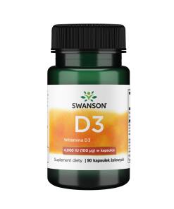 Swanson - SWANSON Vitamín D-3 4000IU 90 kapsúl