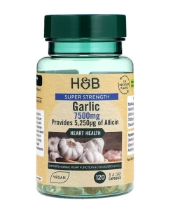Holland & Barrett - Super silný bezvôňový cesnak, 7500 mg - 120 kapsúl